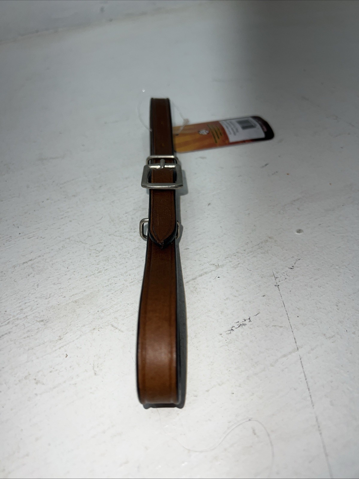 New Tough 1 Brown Leather Fully Adjustable Curb Strap #52-575 FF-25
