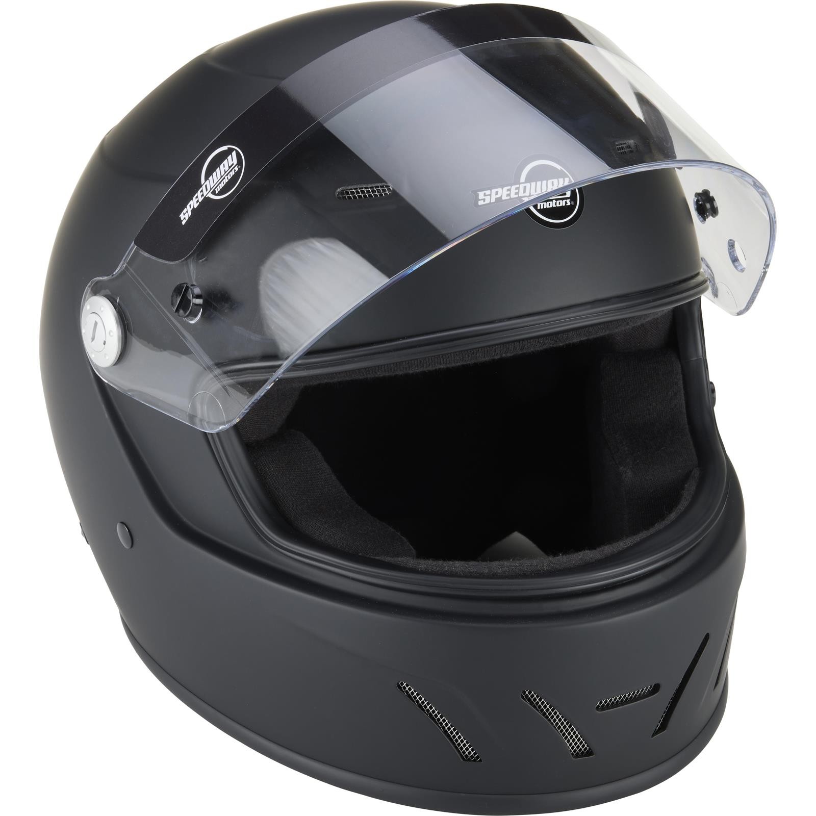 Speedway Motors Lightweight SA2025 Racing Helmet, Flt Black, L