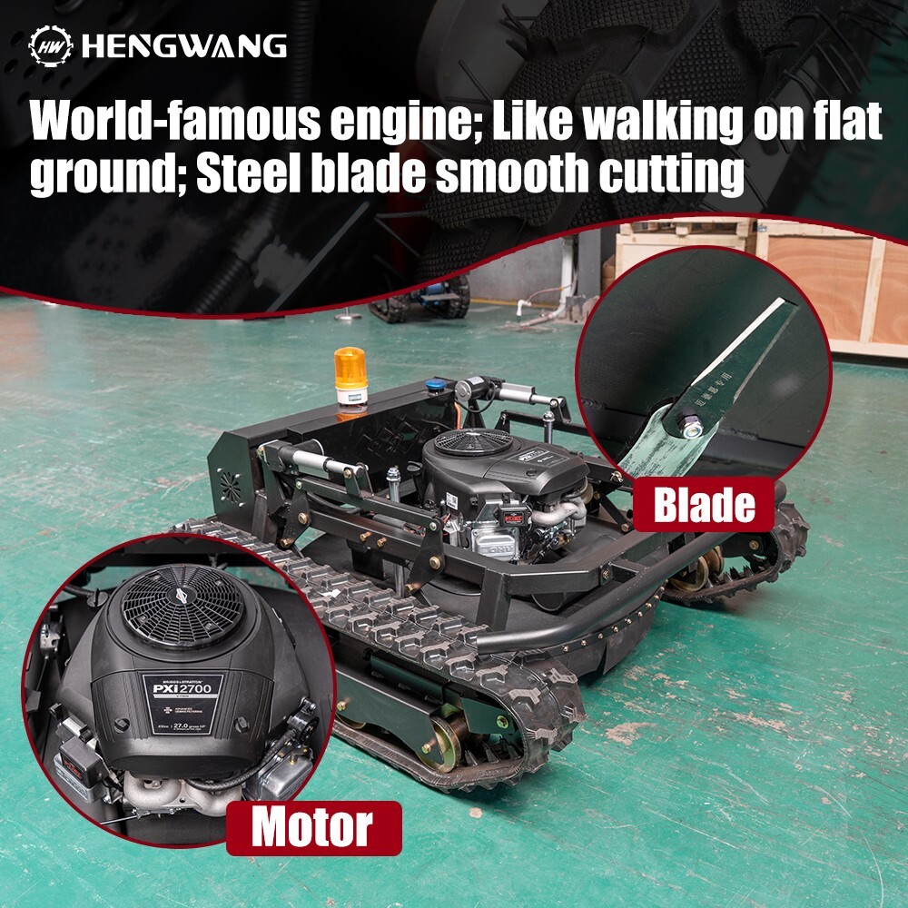 Multi-terrain 27HP Gasoline Remote Control Lawn Mower With 35.5in Cutting Width