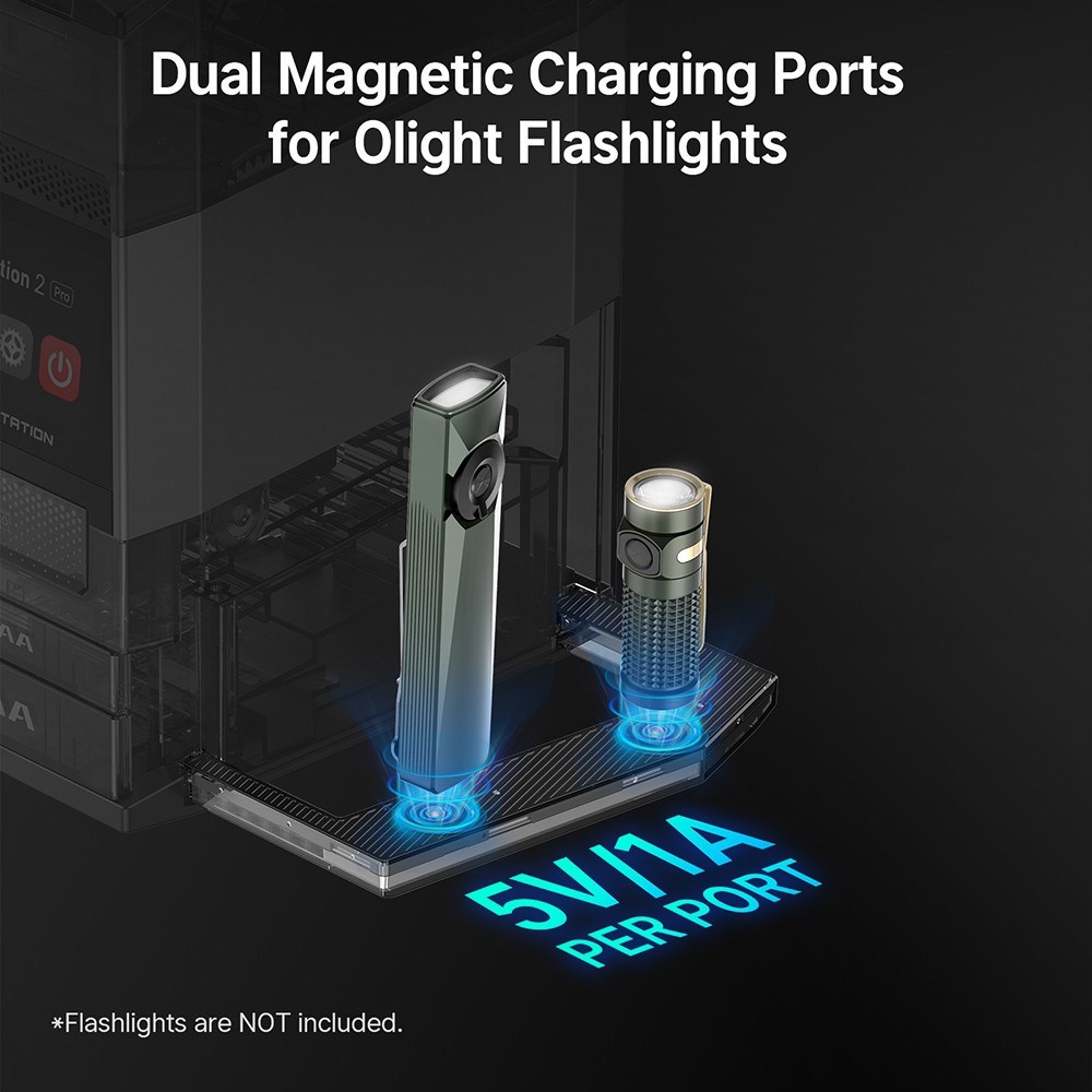 Olight Ostation 2 Pro 3-in-1 Smart Battery Hub for AA & AAA w/Touch Screen
