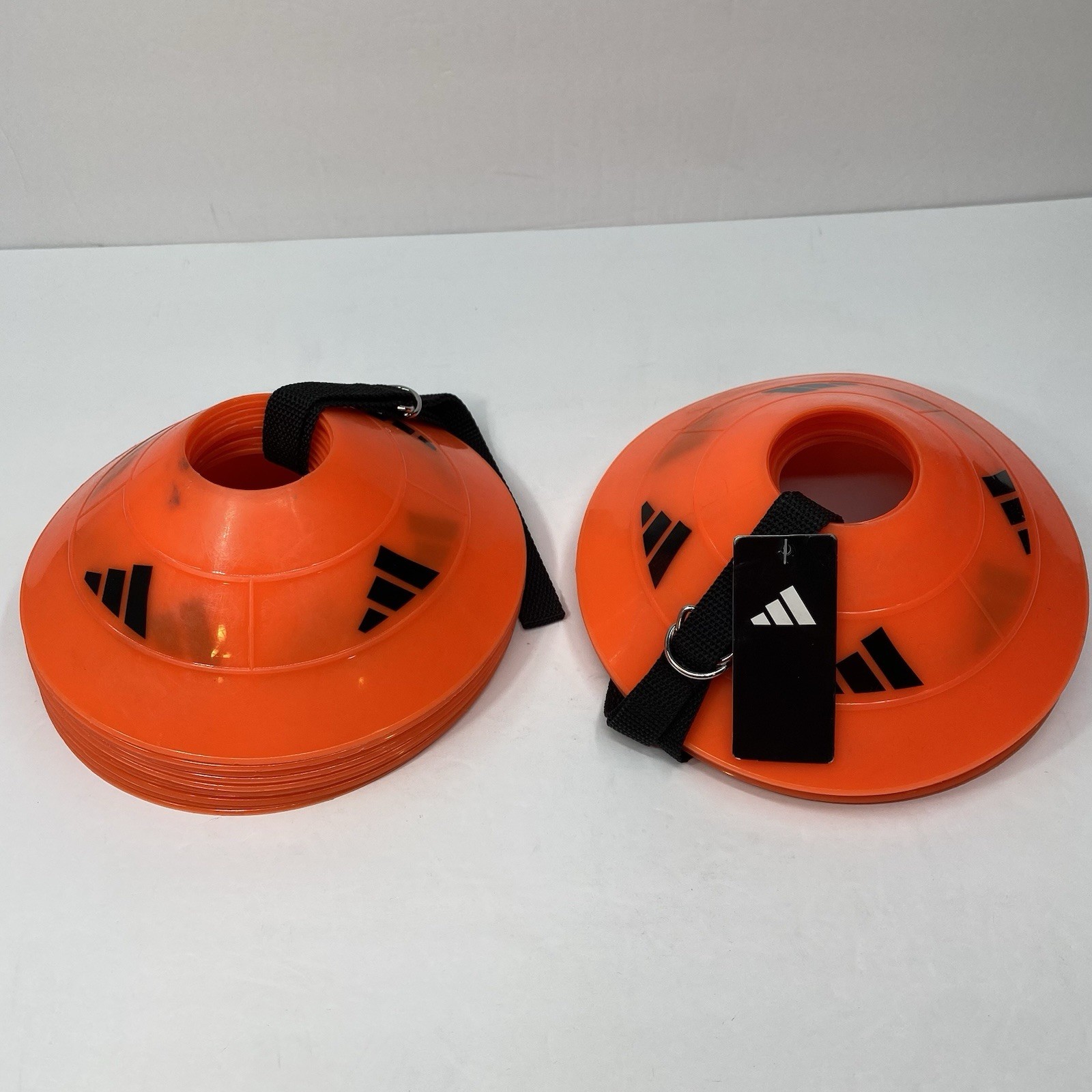 Lot of 2 Adidas FIELD CONE MARKERS Soccer TrainingTotal of 20 w Carry Strap NEW
