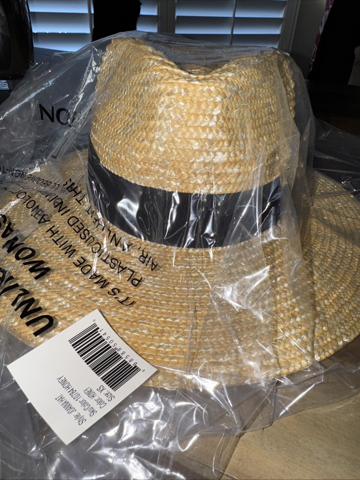 NEW WT Brixton Joanna Straw Sun Hat Honey Size Extra Small Medium Large