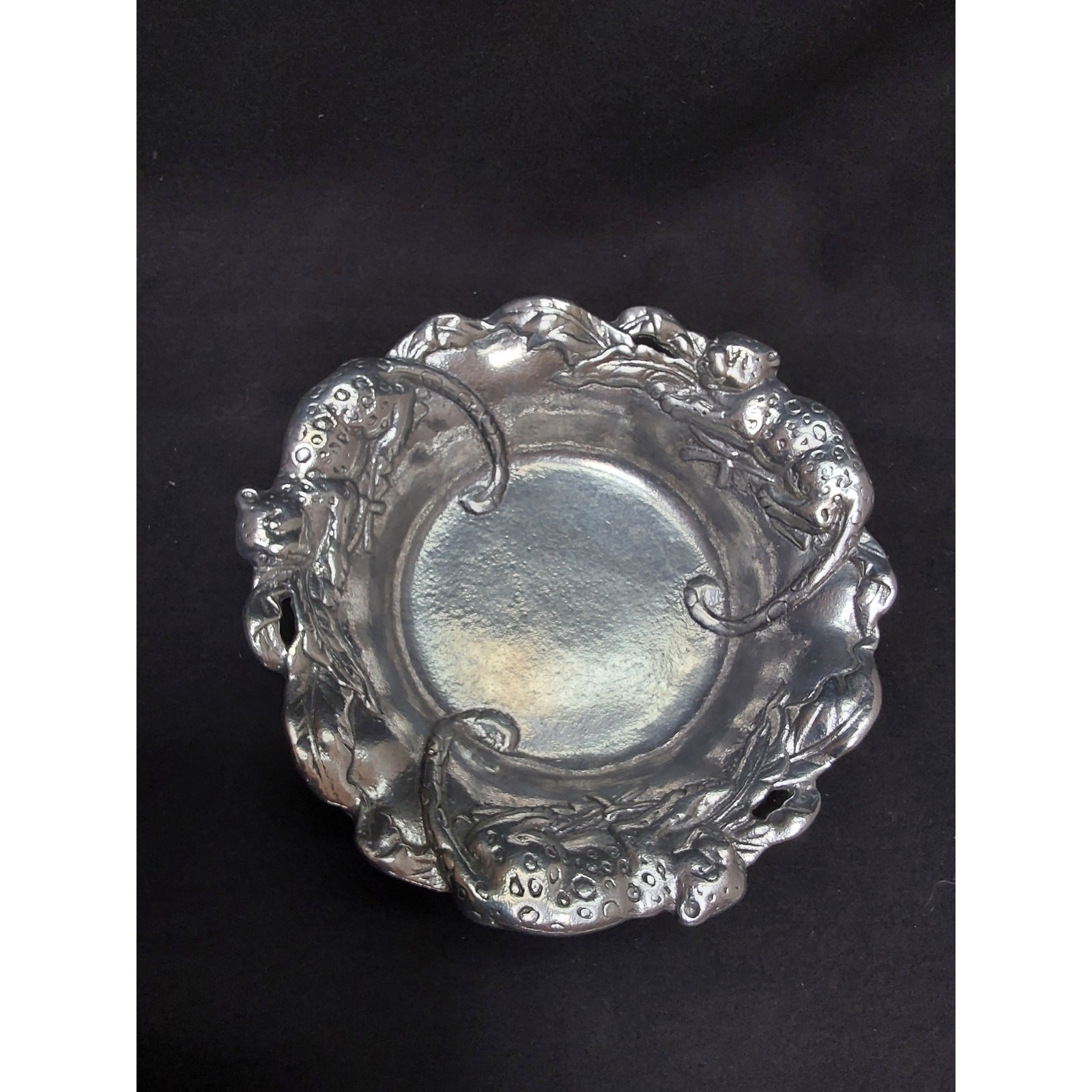 1998 Arthur Court Leopard Cheetah Wine Bottle Coaster Aluminum