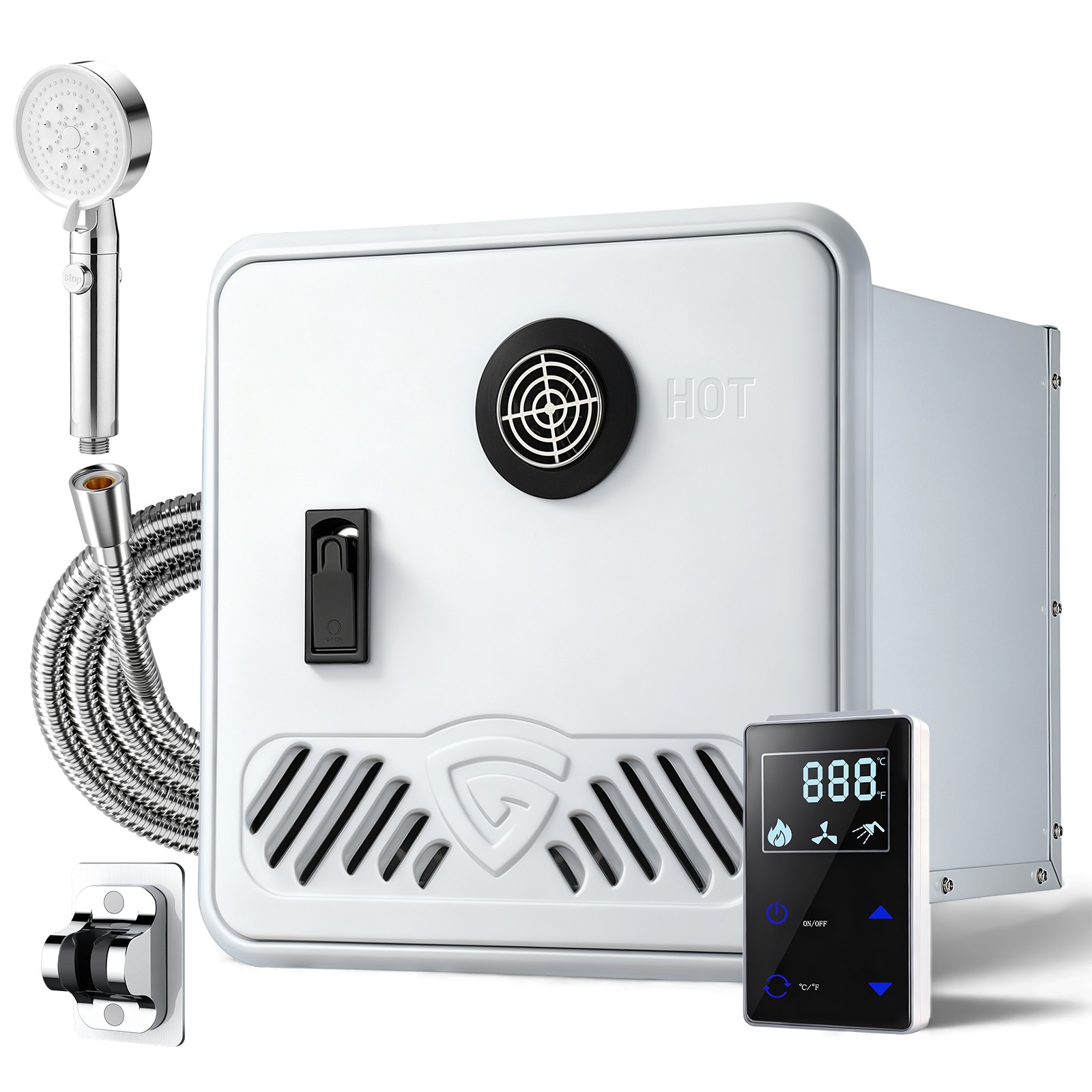 68000 BTU RV Tankless Water Heater Propane Gas 3.9GPM w/Controller Instant Hot