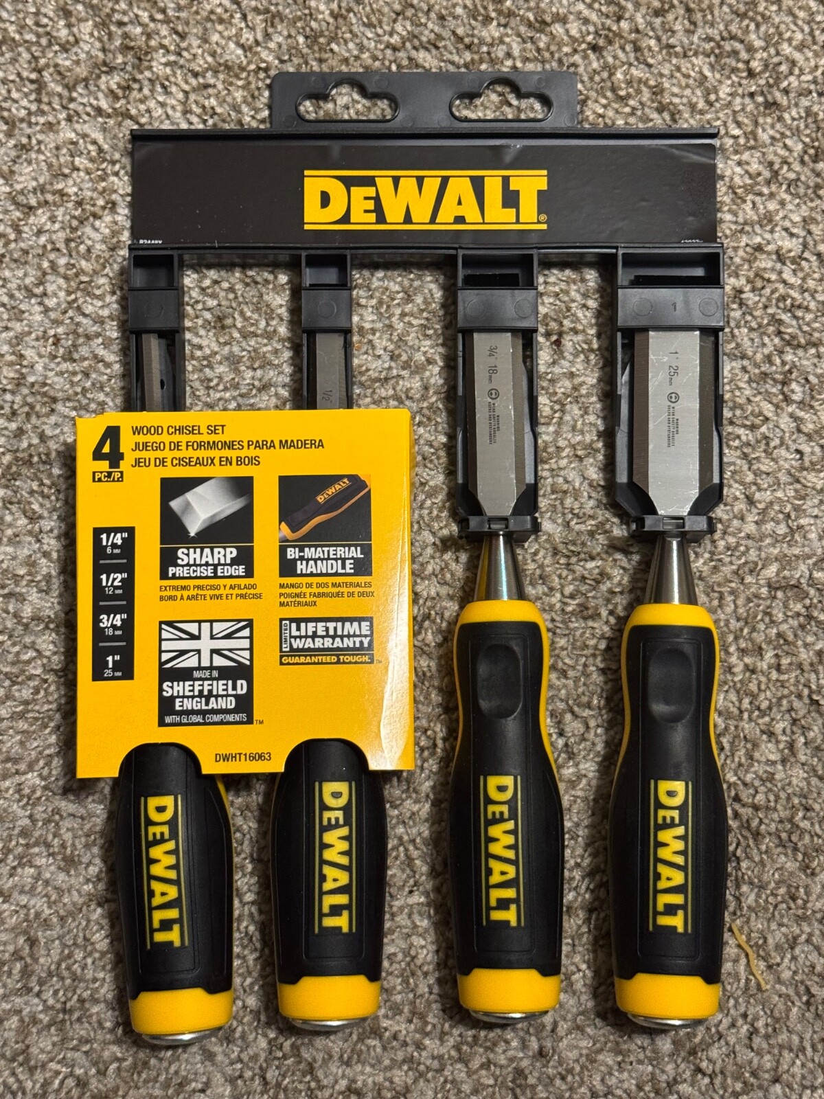 DEWALT Wood Chisel Set (4-Piece), BRAND NEW!!