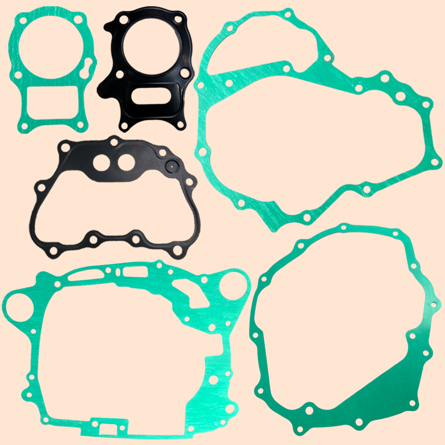 Cylinder Piston Gasket Top End Rebuild Kit for Honda Recon 250 TRX250 1997-2024