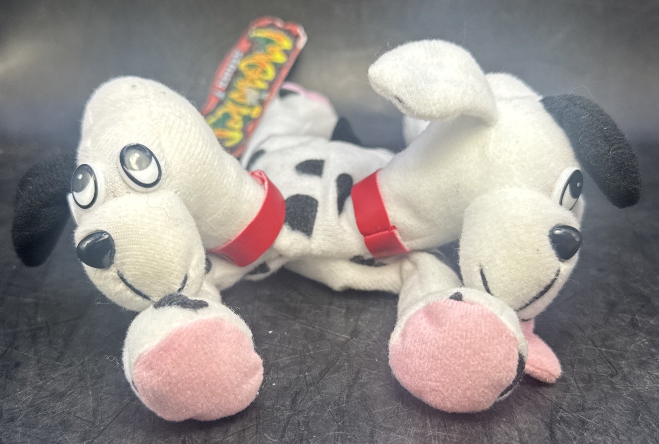 New 1997 Meanies Series 1 Fi-Do The Dalmutation 2 Headed Dog Plush W/ Tag Topkat