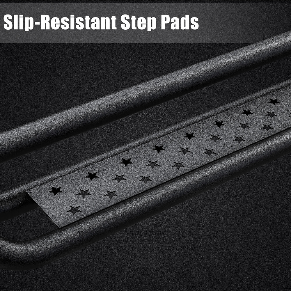6" Running Boards for 2020-2024 Jeep Gladiator JT 4 Door Drop Side Step Nerf Bar