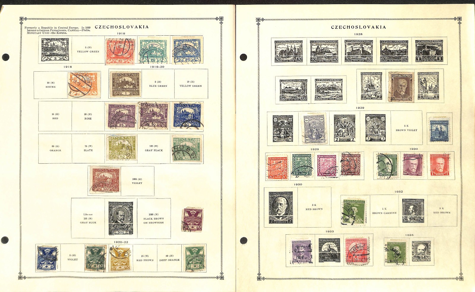 Czechoslovakia Stamp Collection on 60 Scott International Pages, 1918..1996 (BA)