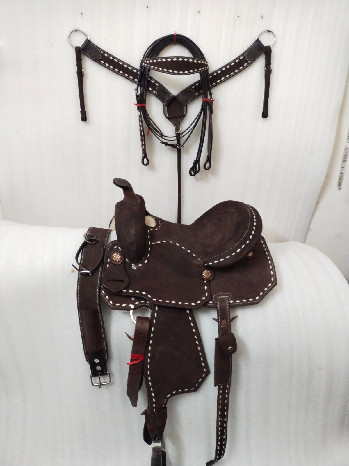 Best Quality Western Leather Barrel Rough Out Saddle With Free Tack Set All Size