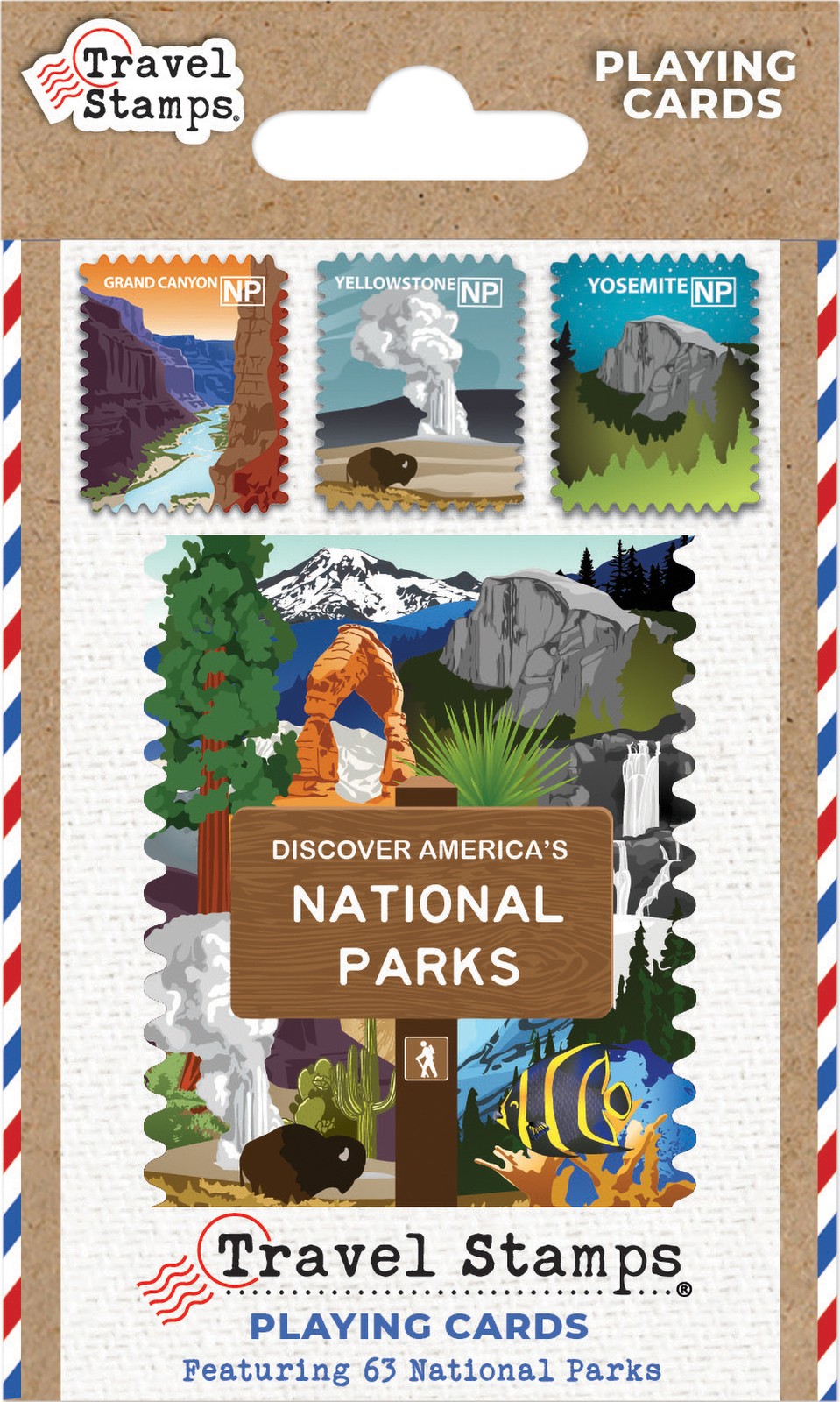 MasterPieces - National Parks Travel Stamps Playing Cards - 54 Card Deck