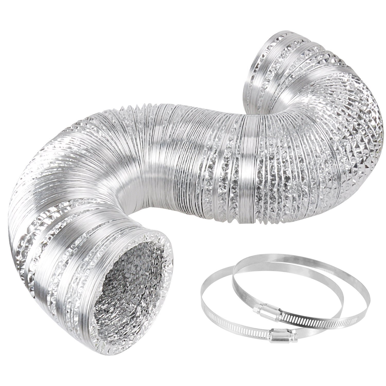 iPower 14" 25 Feet Non-Insulated Flex Air Aluminum Dryer Vent Hose HVAC Ducting