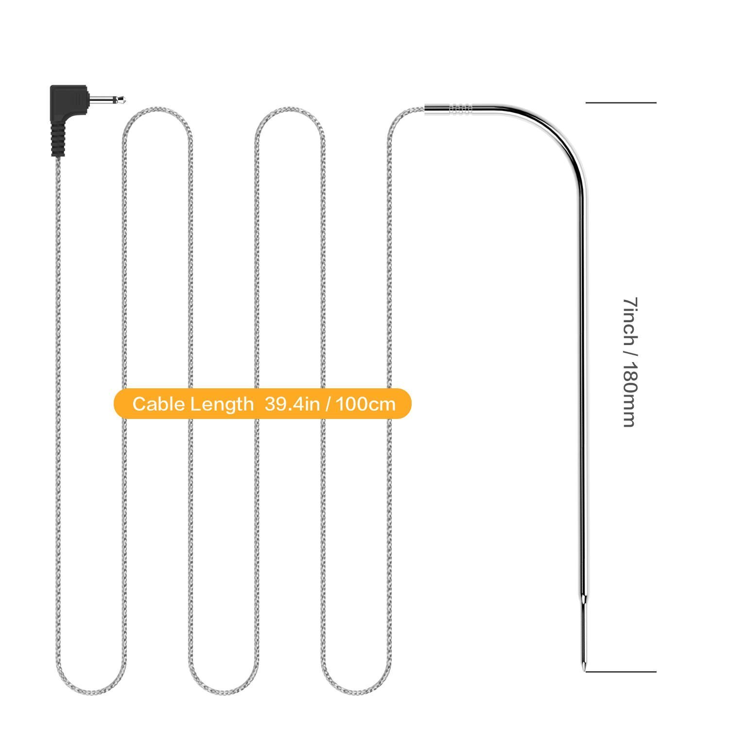 Cappec Instant Thermometer with High/Low Temperature Alarms, Up/Down Timer