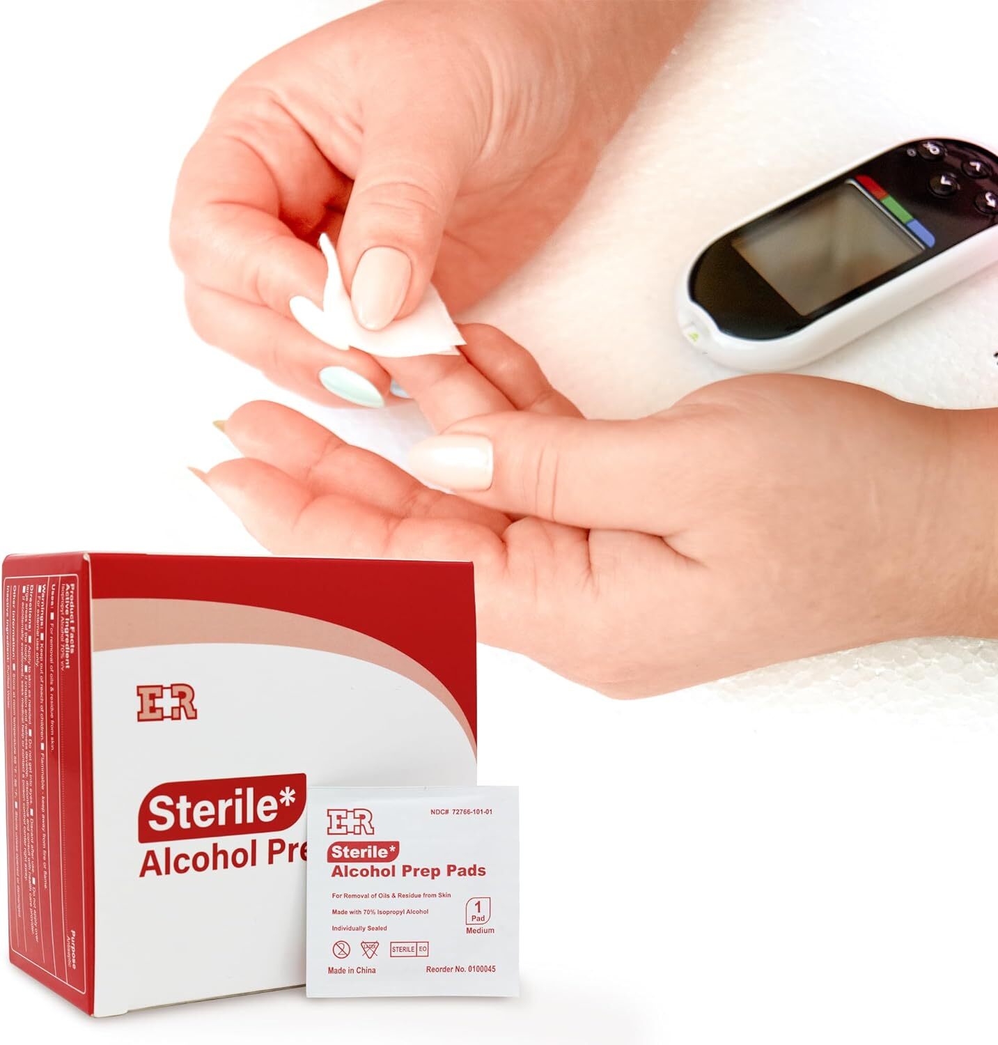 Ever Ready First Aid Alcohol Prep Pads Individually Wrapped Medium 2-Ply Wipes