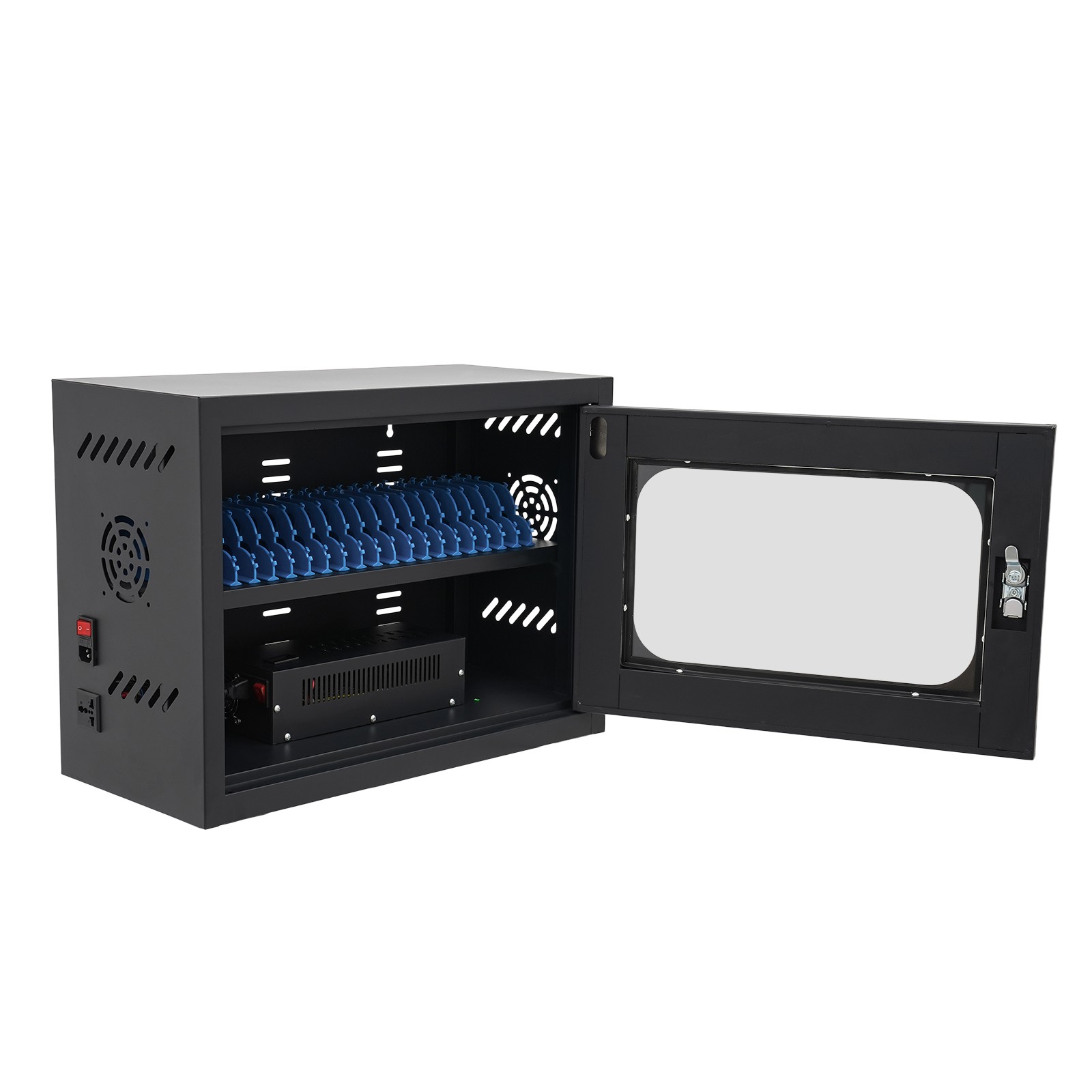 Charging Cabinet for Cellphones & Tablet Computers, 20-Device Charging Station