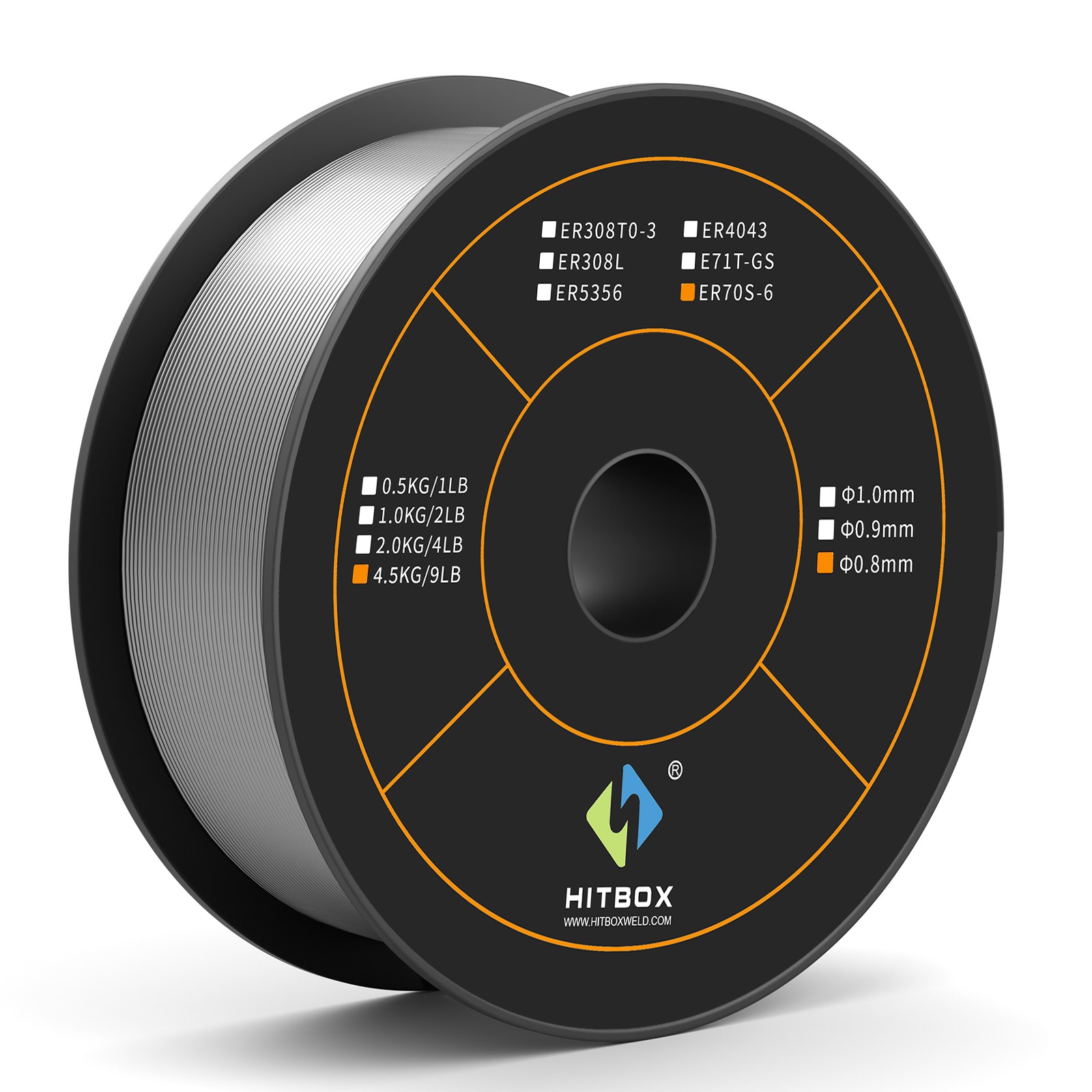 HItbox 9.92lbs 0.03" ER70S-6 Carbon Steel Welding Wire Gas MIG Welding Wire US