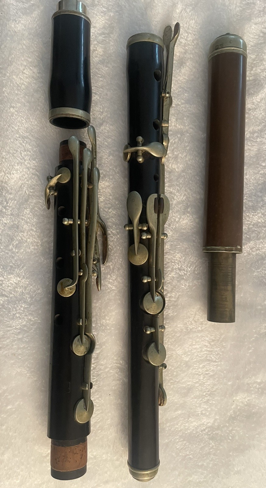 Old Early Antique G.S. Huller Melodia Germany Wooden Flute C L.P Grenadilla