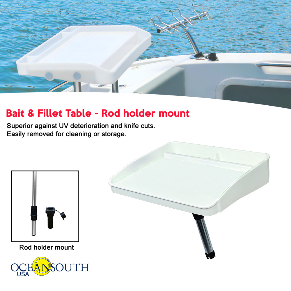 Oceansouth Fishing Bait & Fillet Table Rod Holder Mount - Boat/Fishing/Cutting