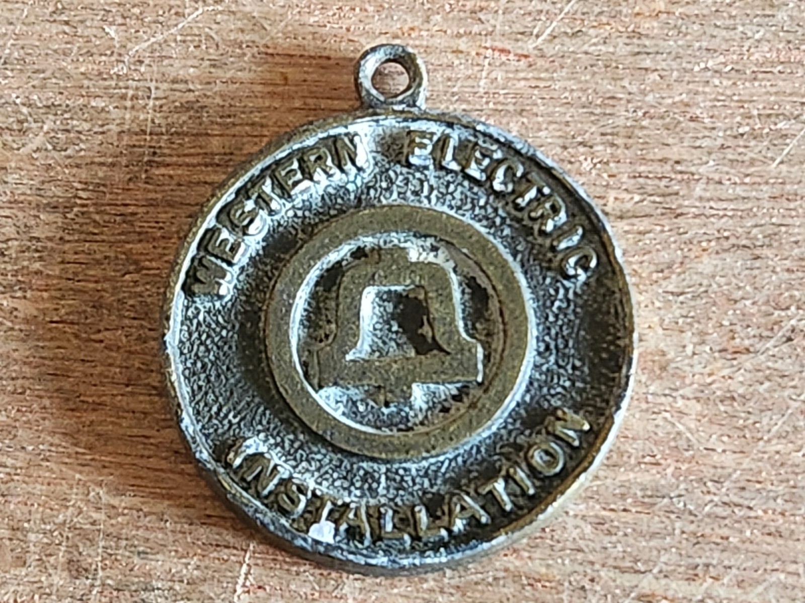 Western Electric Installation Medal FOB Pendant Employee Award Rough Vintage