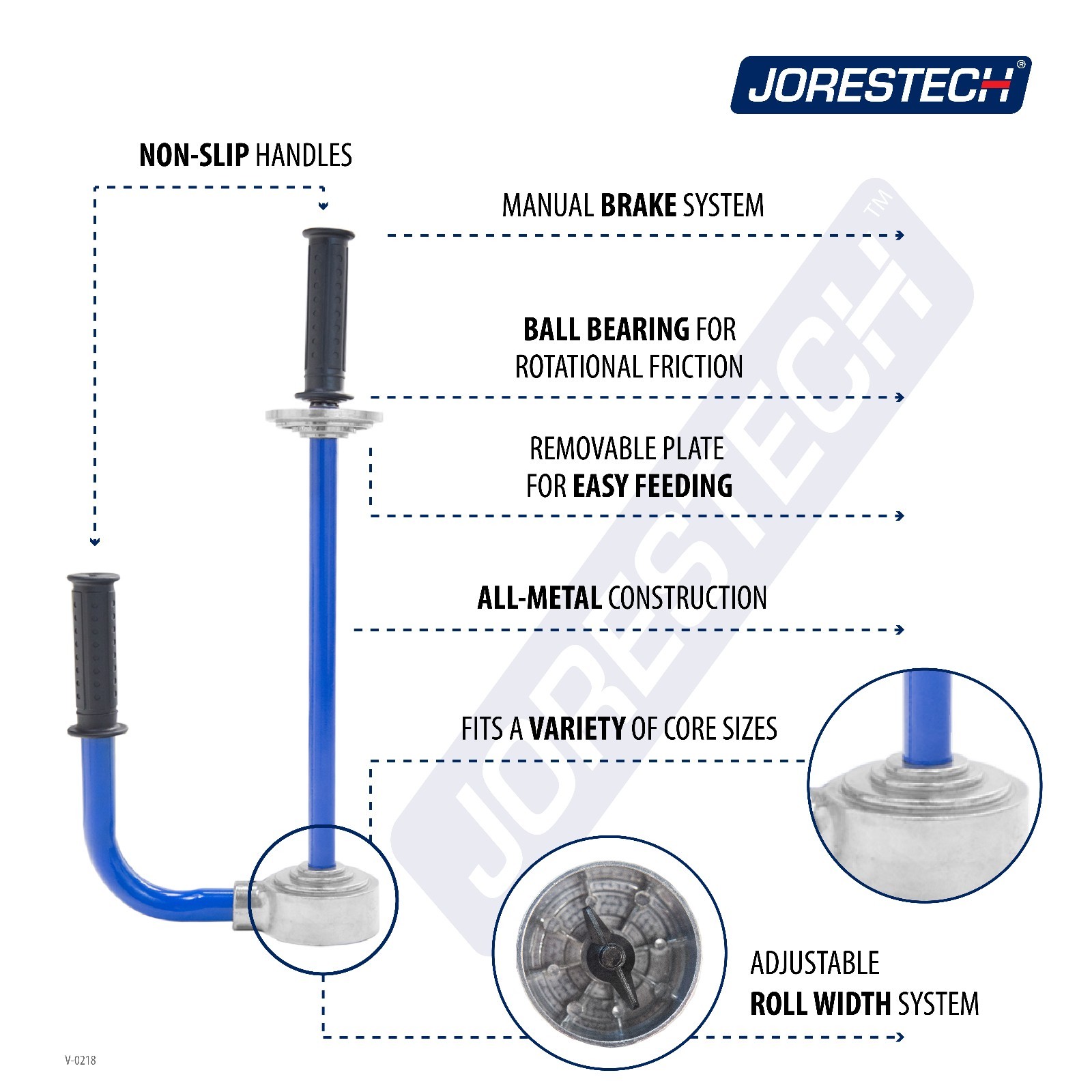 Stretch Shrink Film Wrap Dispenser Heavy Duty Adjusts Height