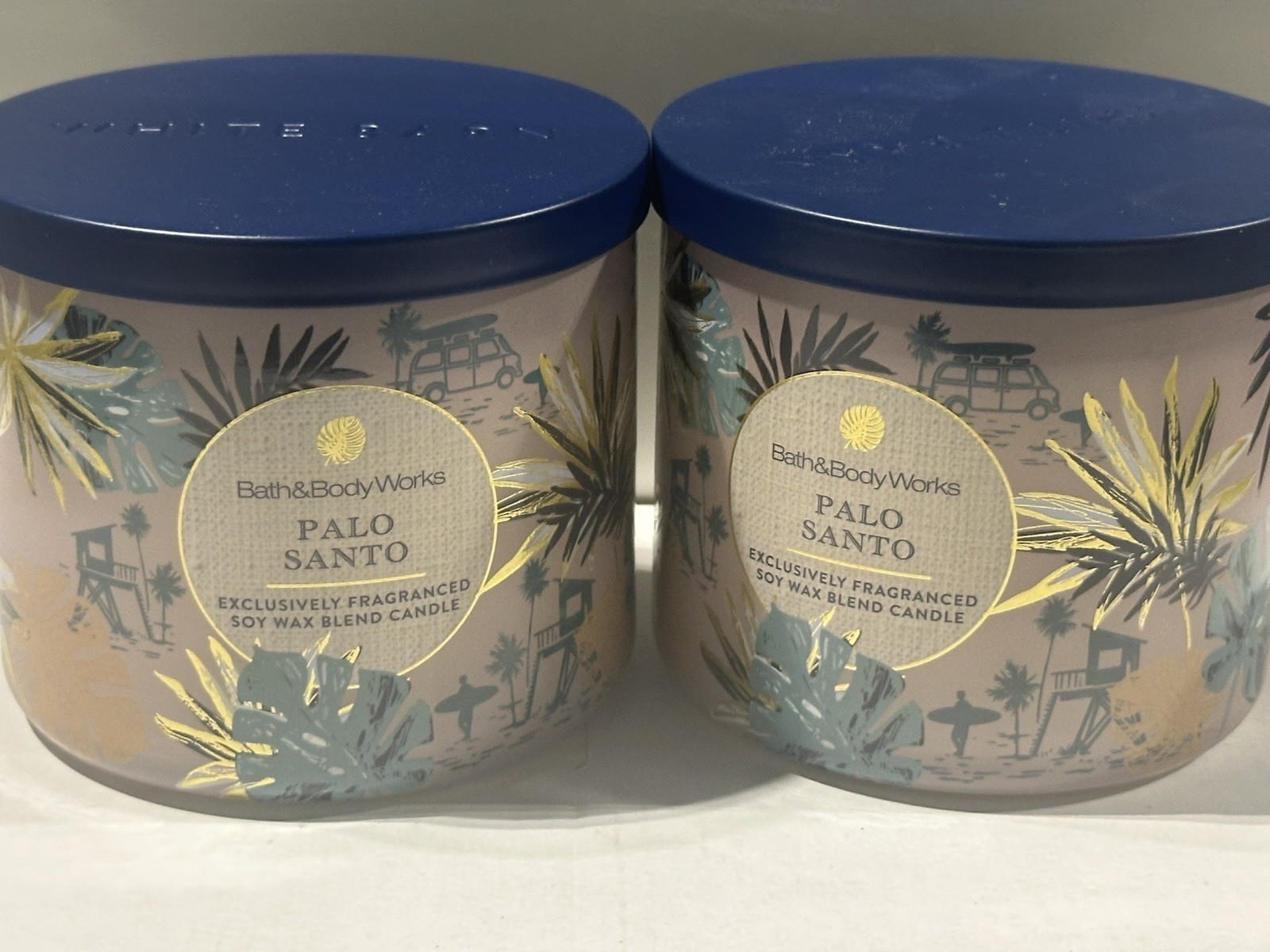 Bath & Body Works Palo Santo 3-Wick Candles x2 New SHIPS FREE