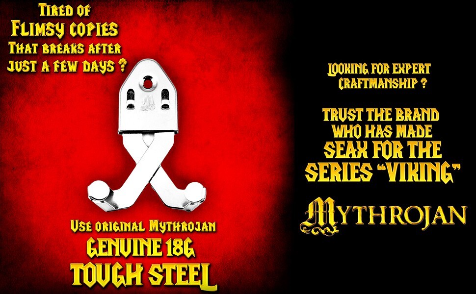 Universal Sword Bowie Knife Dagger Hanger Vertical Wall Mount Holder Set of 2