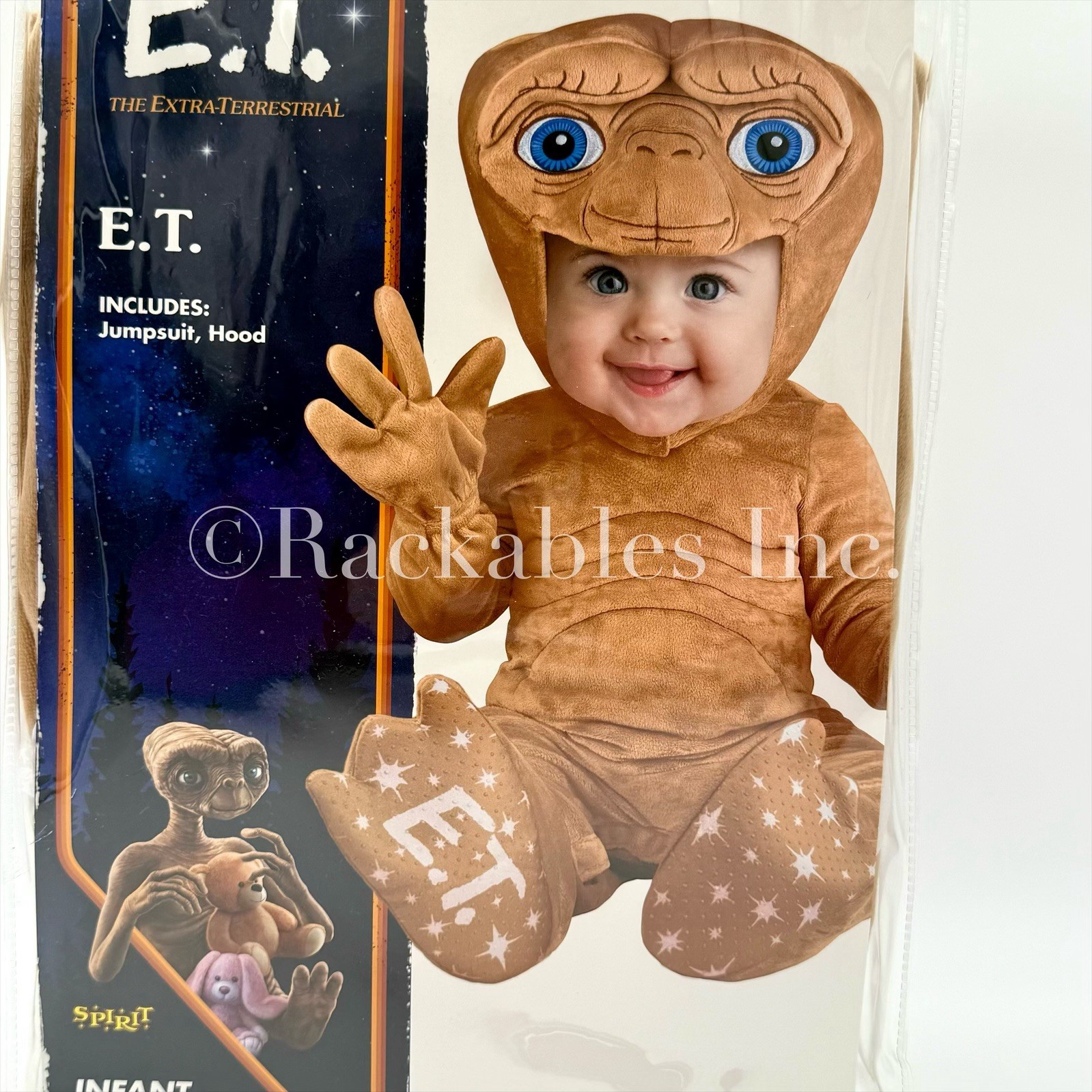 Spirit Halloween Baby E.T. Jumpsuit Costume E.T. The Extra-Terrestrial Size Vary