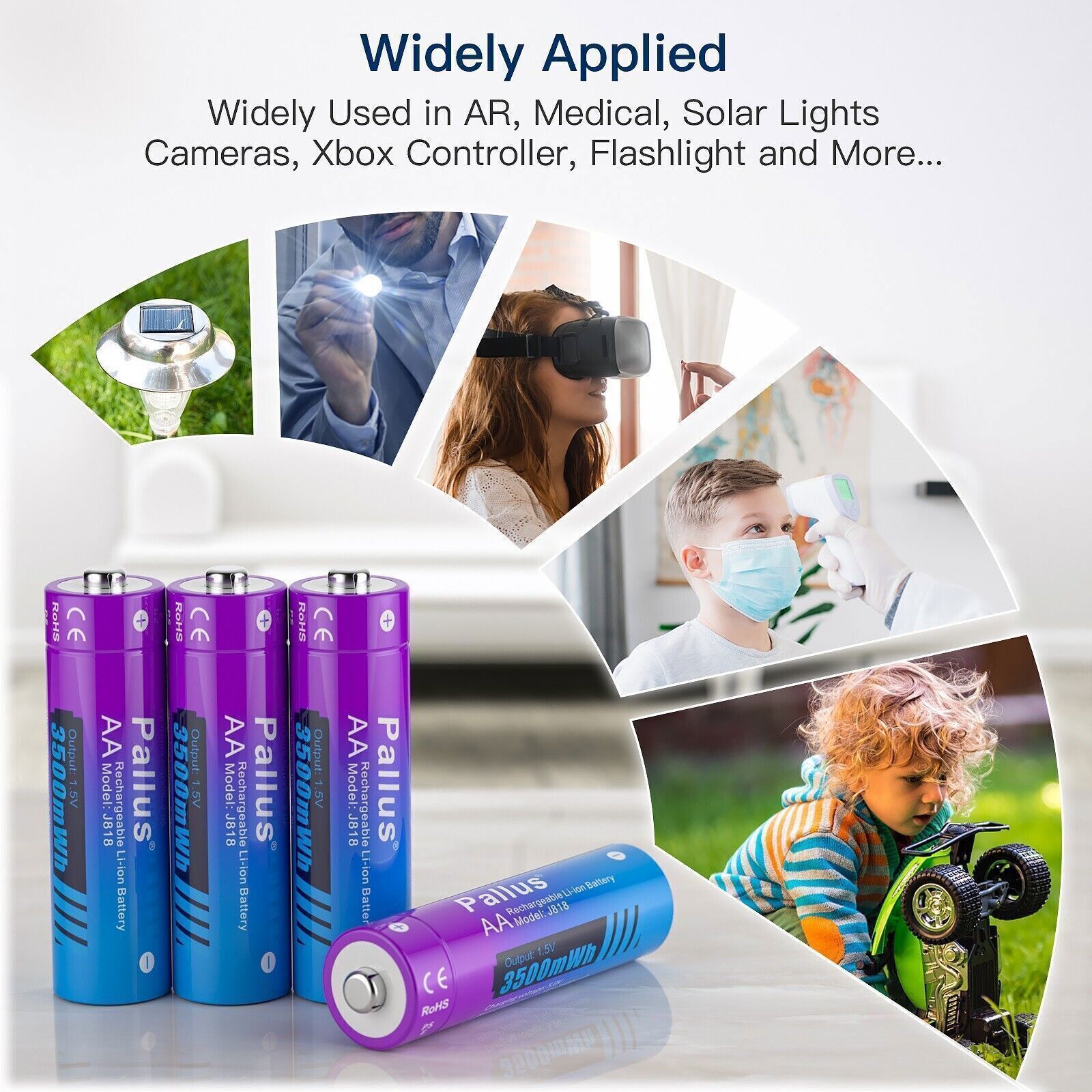 AA AAA Rechargeable Batteries 1.5V Lithium AA AAA Batteries USB LCD Charger Lot