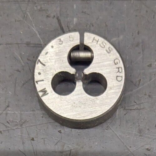 M1.7 x .35 Round Die Screw Adjustable Adjusting HSS 13/16" OD Metric M1.7x.35