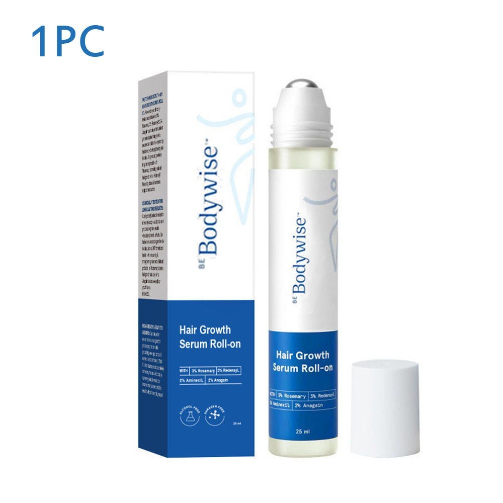 1-3PCS 25ml Be Bodywise Hair Growth Serum Roll On- 3% Rosemary, 3% Redensyl US*