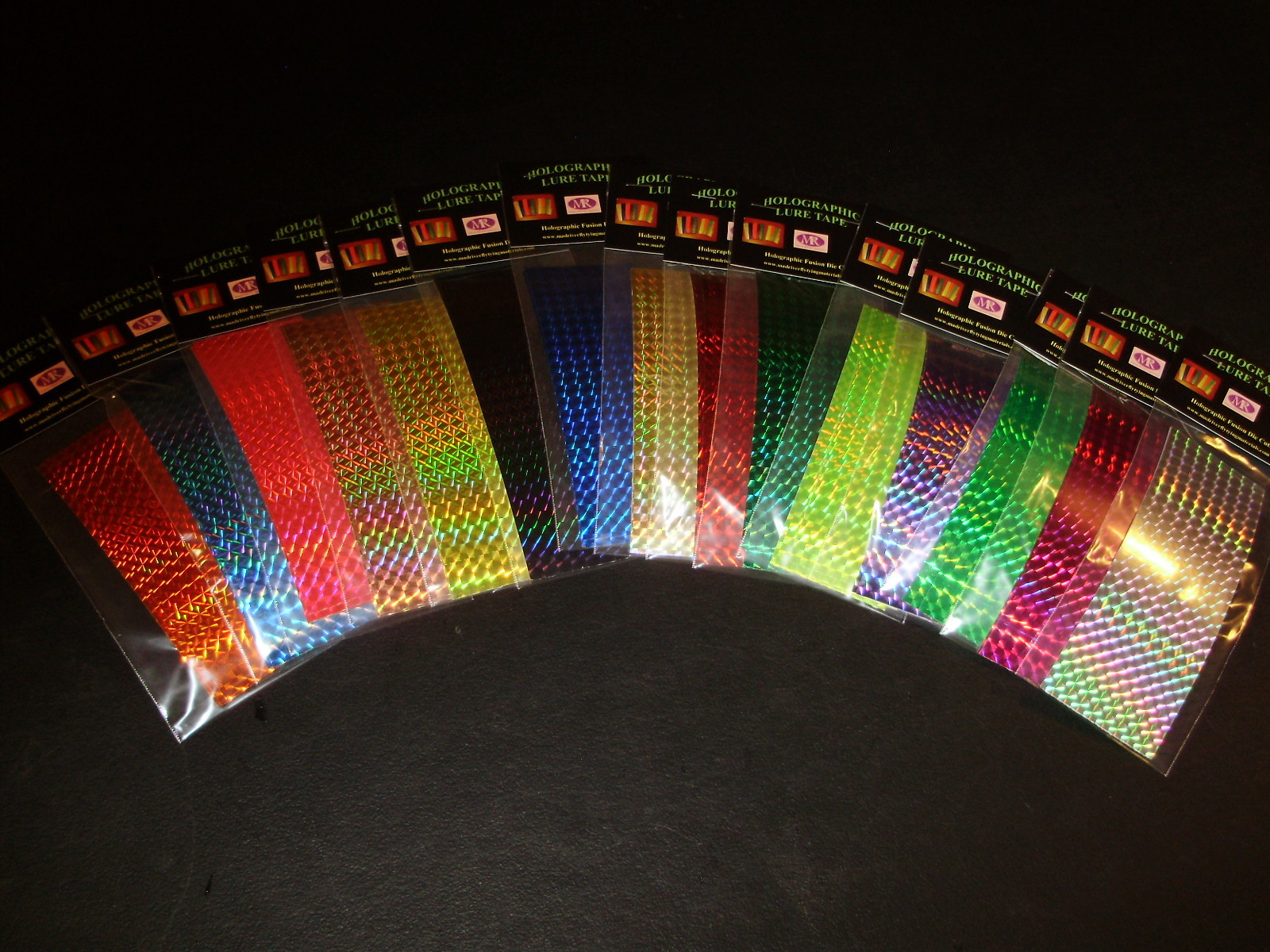 2" x 6" 3PK Flasher/Dodger/Lure Reflective Holographic Prism Fishing Lure Tape