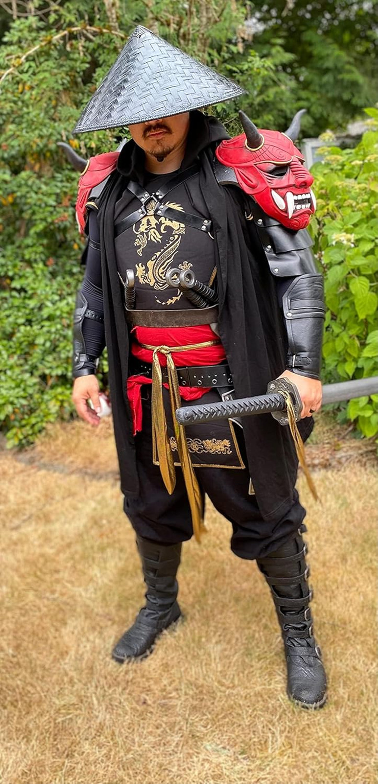 Halloween Pirate Medieval Renaissance Linen Large Sash Red