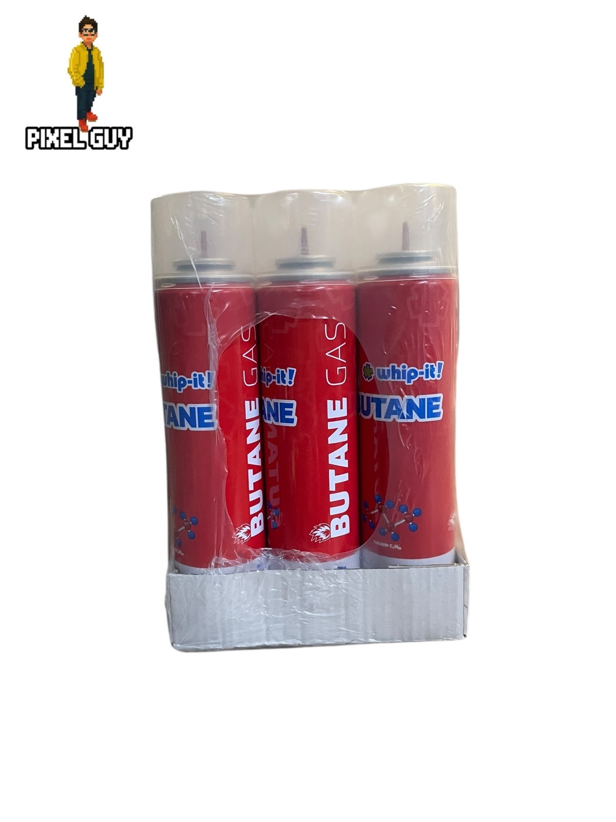 Pack of 12 Whip-it Butane Refill Fuel Universal Tips 300ml