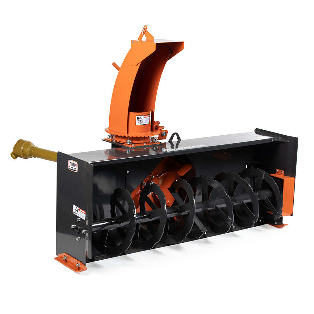Titan Attachments 3 Point 6 FT Snow Blower Fits Category 1 Hook Ups, PTO Driven