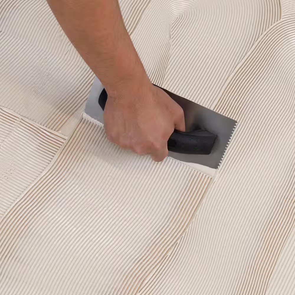 HDX 9 In. X 1/8 In. X 1/16 In. Flat Top V-Notched Economy Flooring Trowel