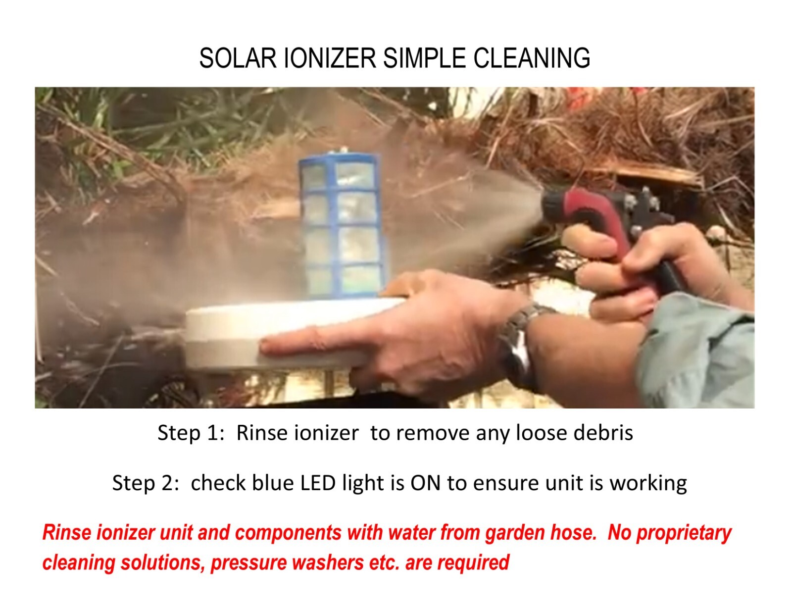 Solar Pool Ionizer | Self cleaning anode | 100% water proof | 7.0V - 1.75 watts
