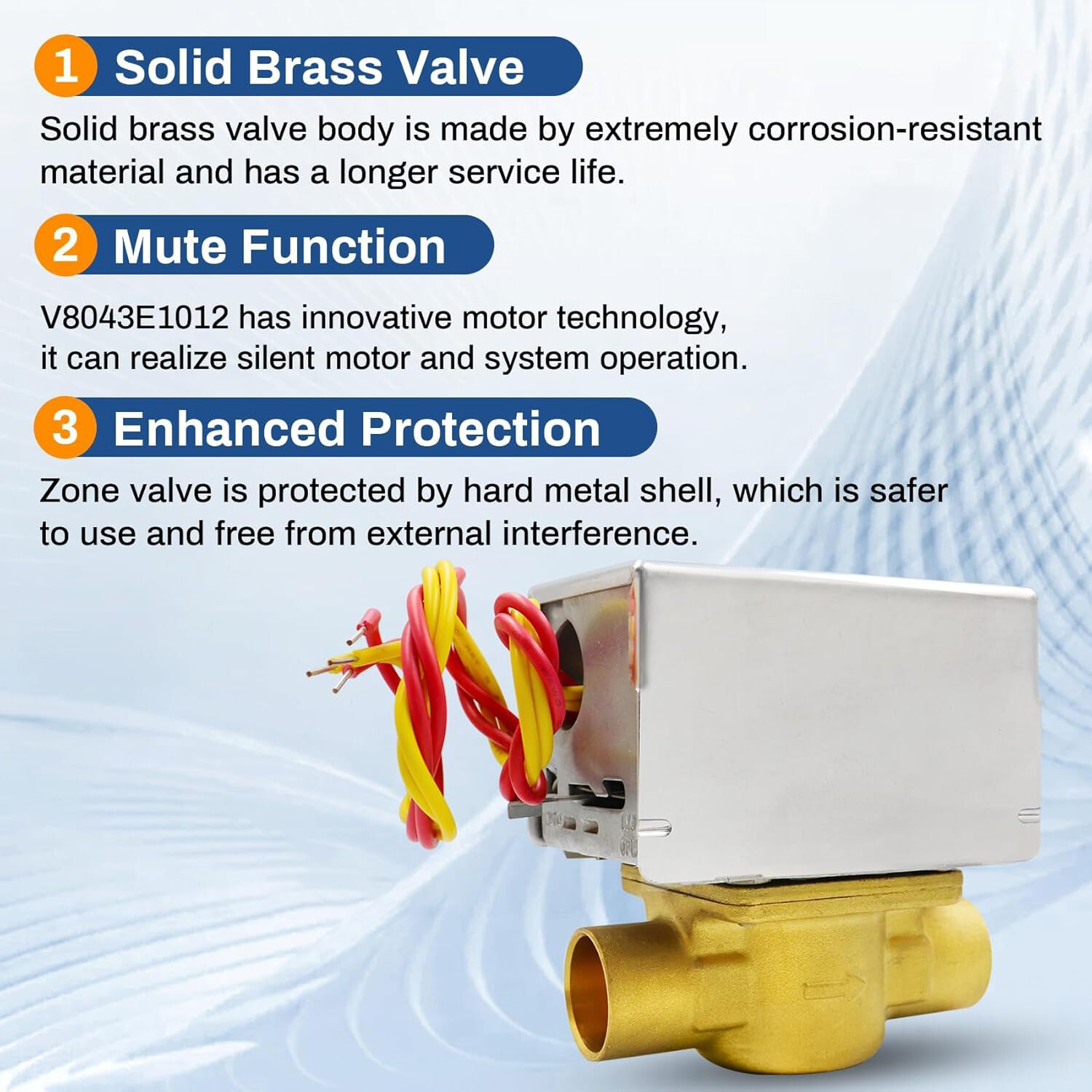 V8043E1012 Motorized Zone Valve,3/4" Sweat Zone Valves replacement for honeywell