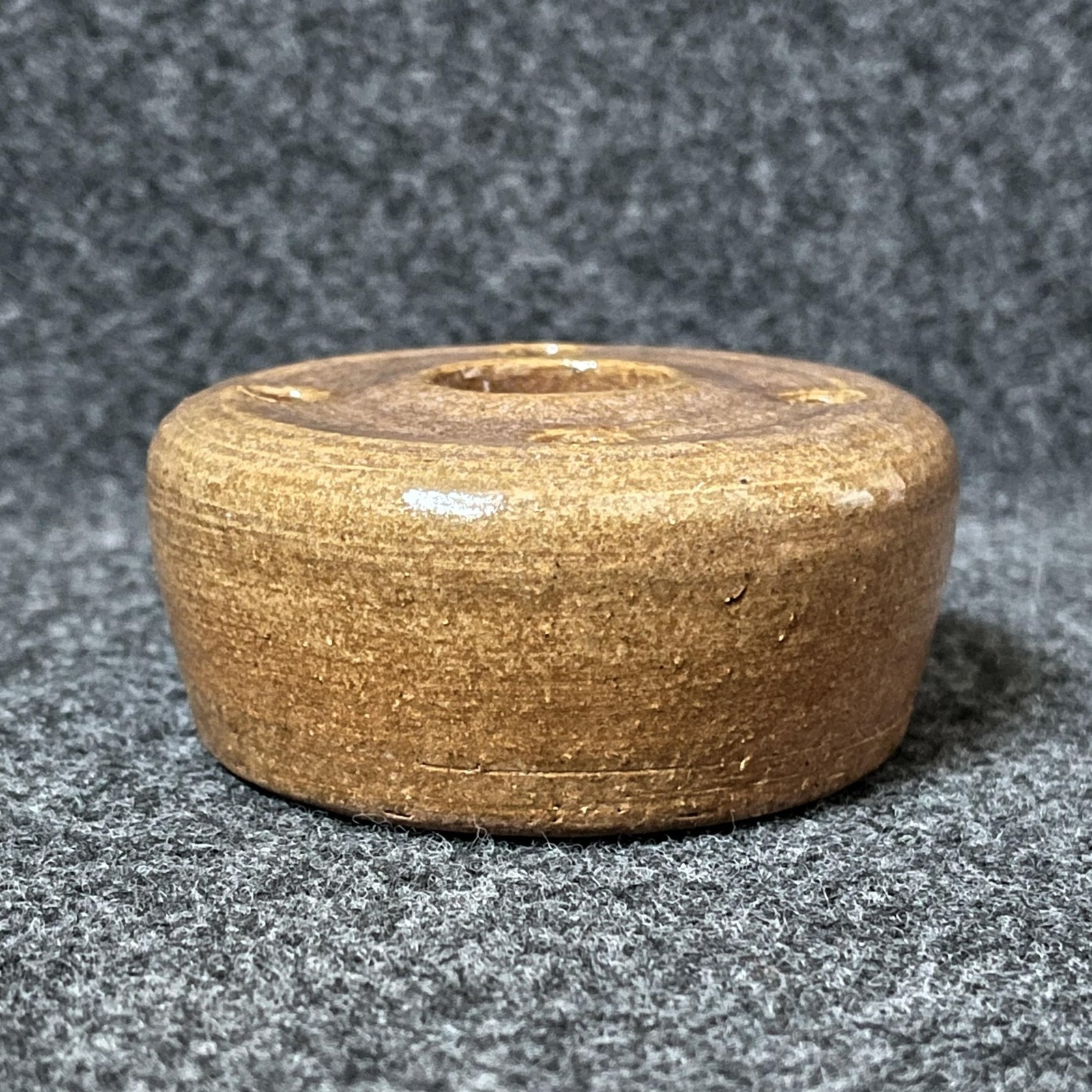 Handmade Art Pottery Inkwell Clay Small Vintage