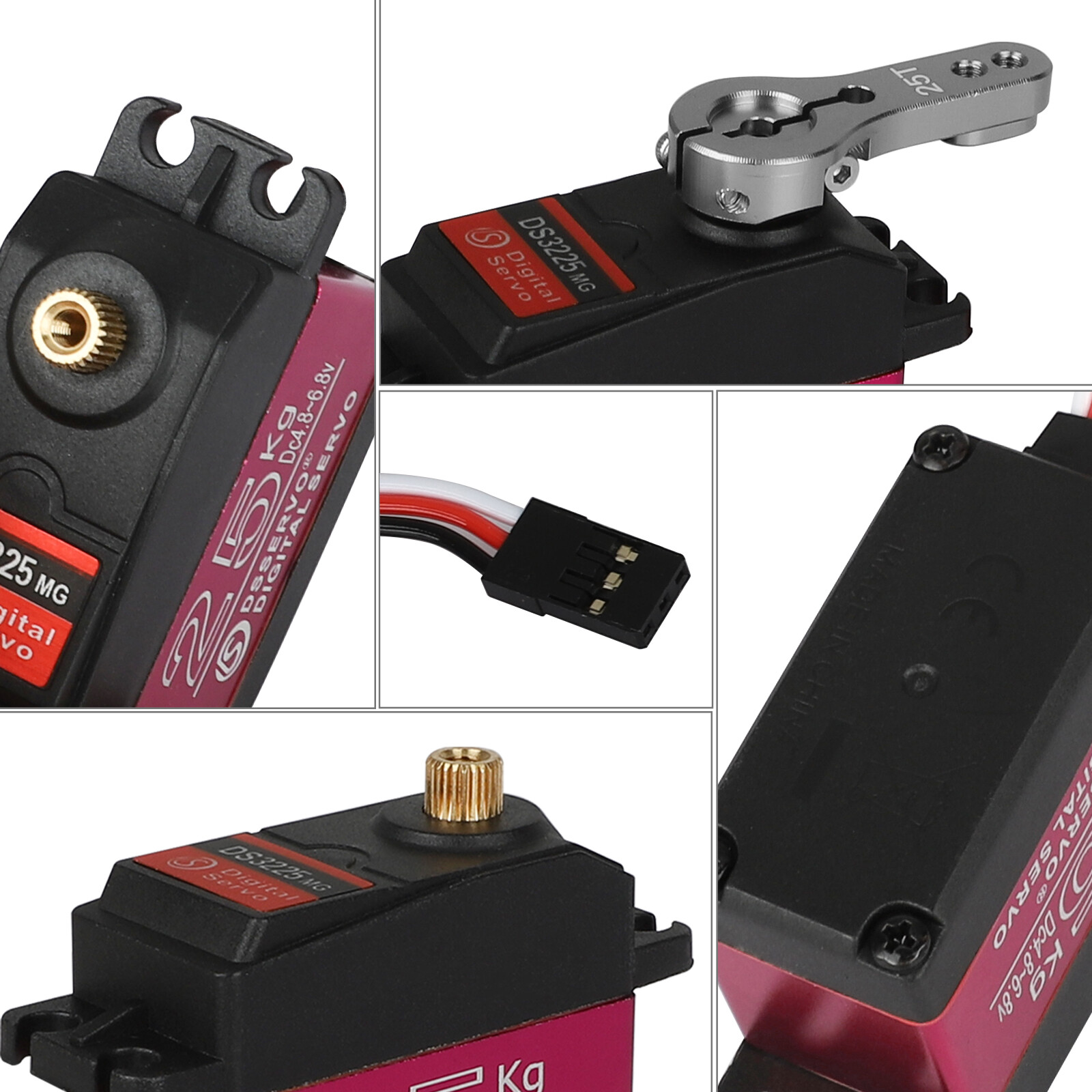 2Pcs 25KG Waterproof Digital Servo Metal Gear High Torque &Speed for RC Car Boot