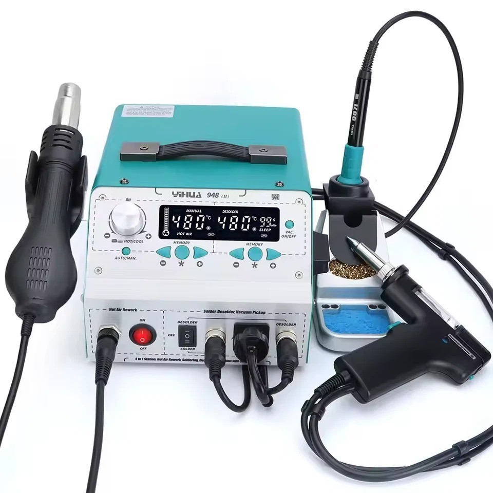 YIHUA 948-II 4-in-1 Digital Desoldering Rework Station Hot Air Soldering Station