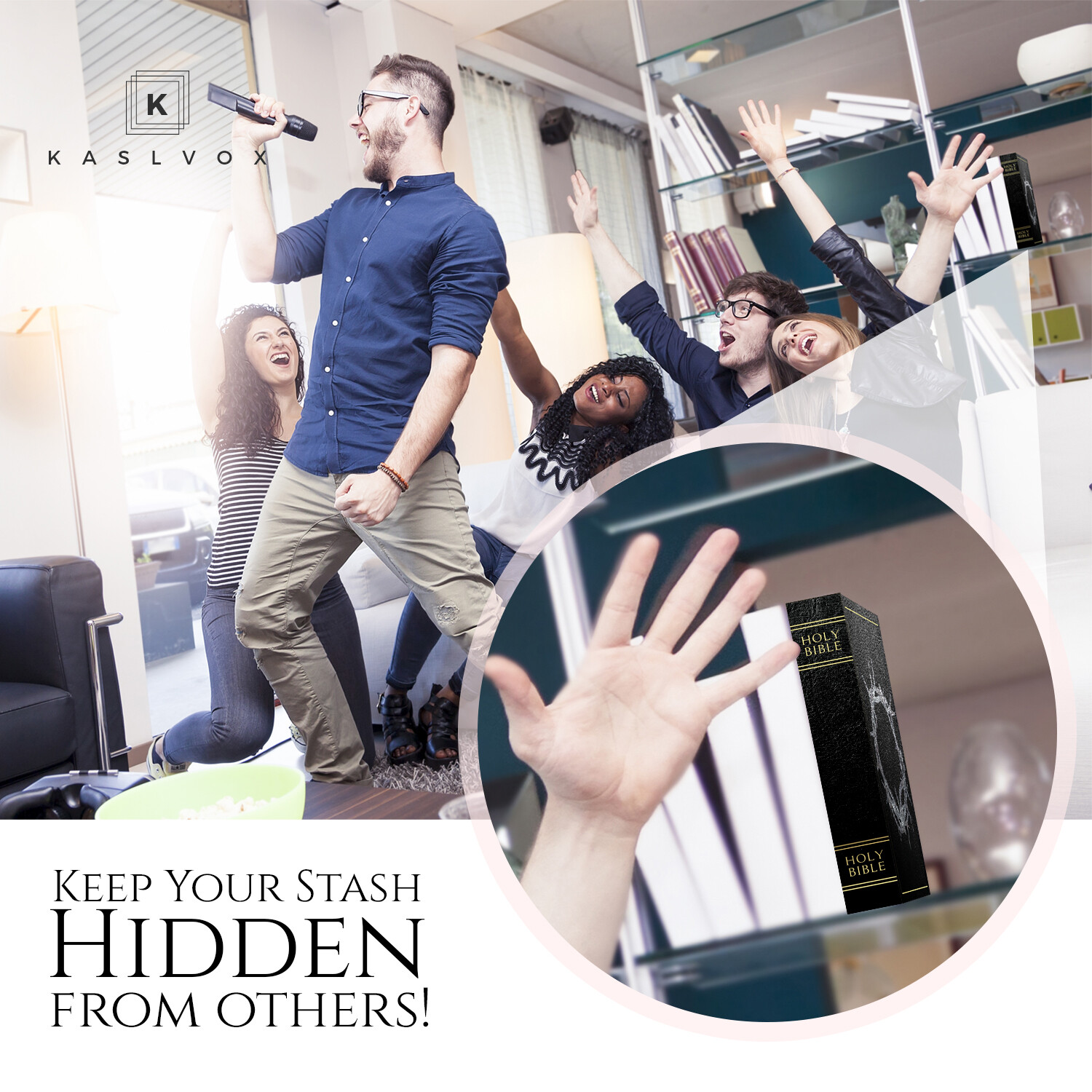 Portable Diversion Book Safe with Secret Compartment (Bible)