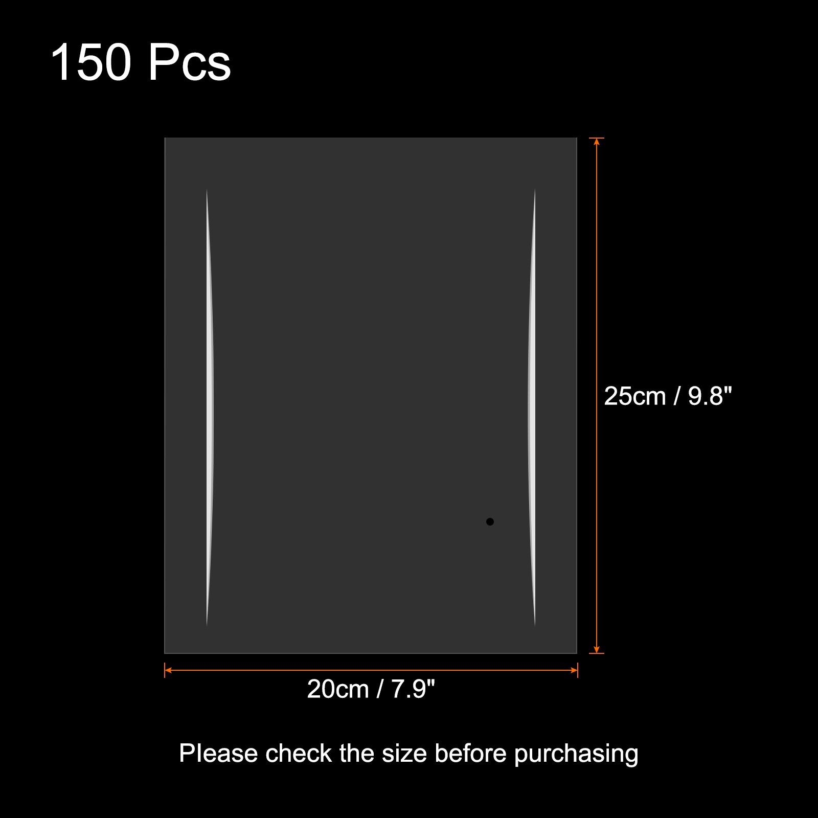 150Pcs Heat Shrink Wrap Bags 8" x 10" POF Clear Heat Shrink Film Wrap