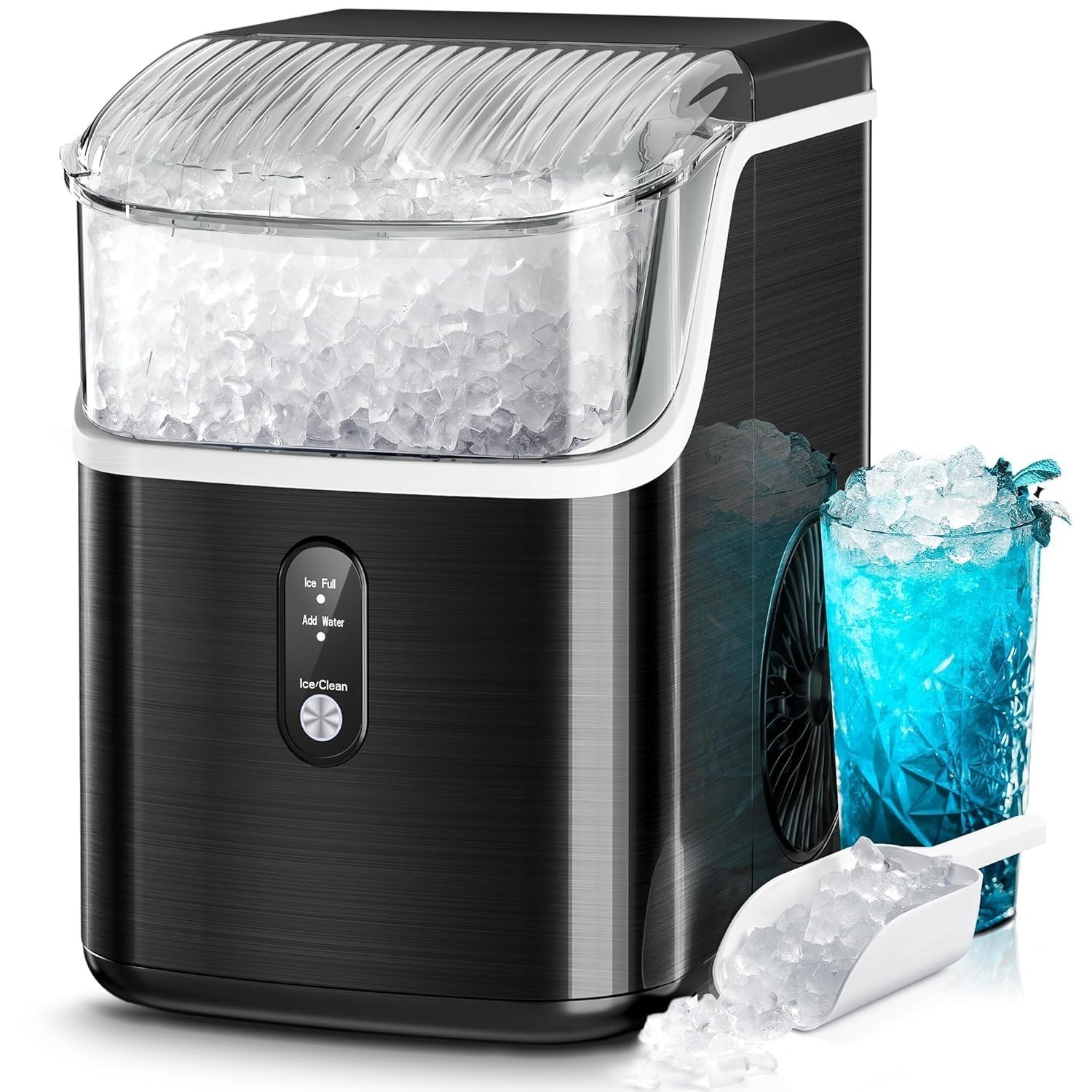 Ice Makers Countertop,Portable Ice Machine with Crushed Ice, 35lbs/Day