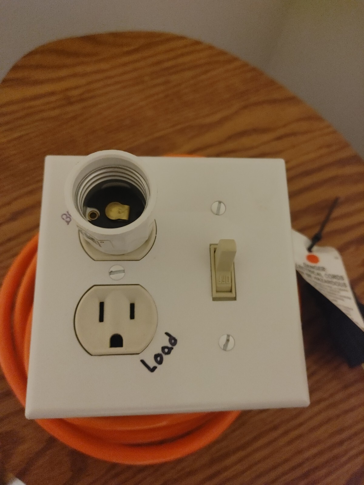 Dim Bulb Tester w/ 100W Bulb & Voltmeter Current Limiter for Amplifiers Stereos