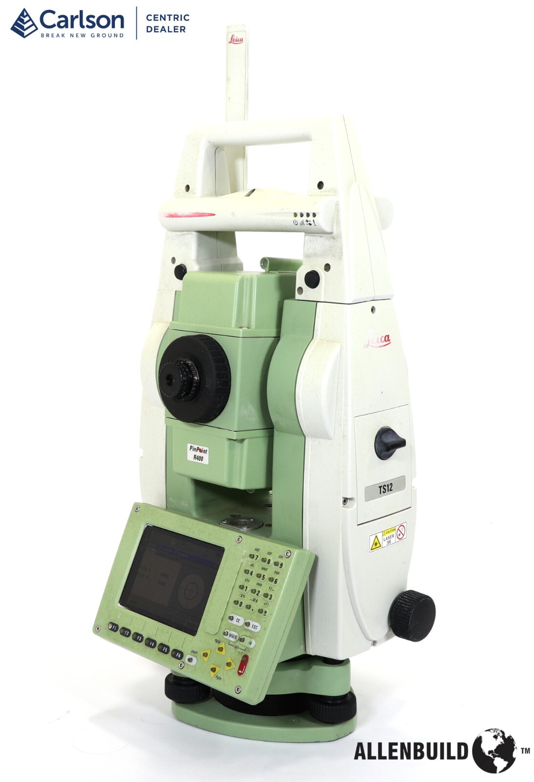 Leica TS12 R400 Robotic Total Station With a Windows Tablet Running SurvPC