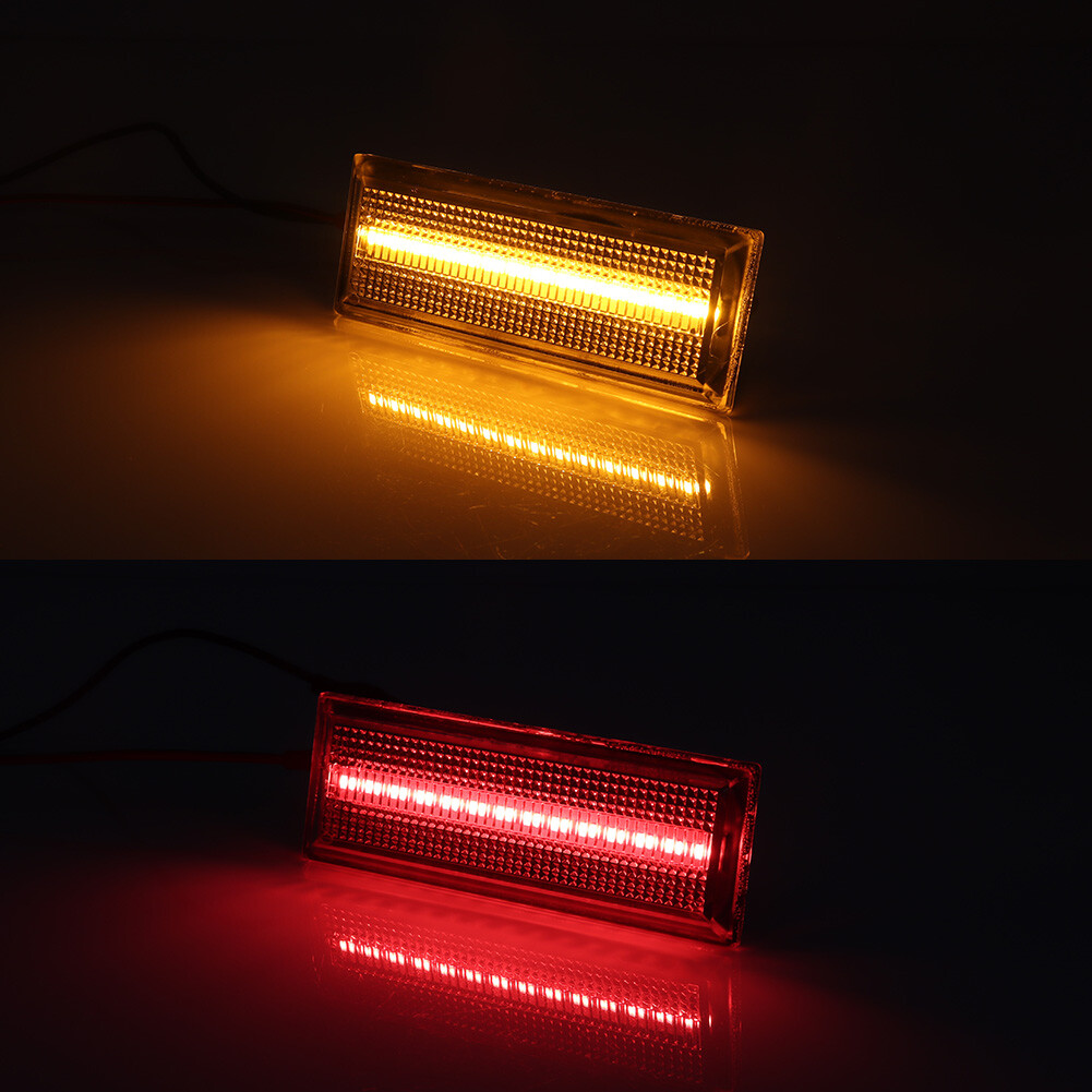 4X LED Side Marker Lights Clear Lens Front Rear For 81-88 Oldsmobile Cutlass 442