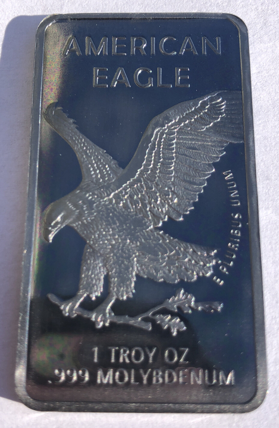 Rare 1 TROY OUNCE/OZ .999 Pure Molybdenum (Mo) Metal Walking Liberty Bar