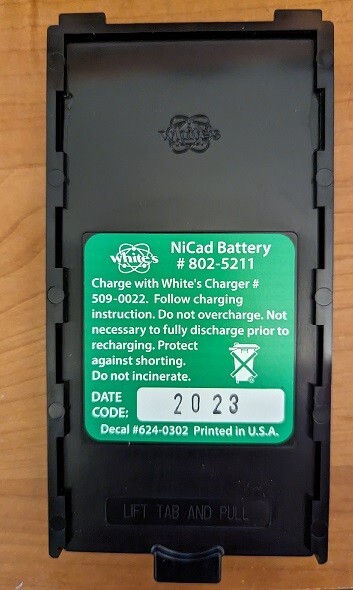 802-5211 Rechargeable battery for White's Detectors