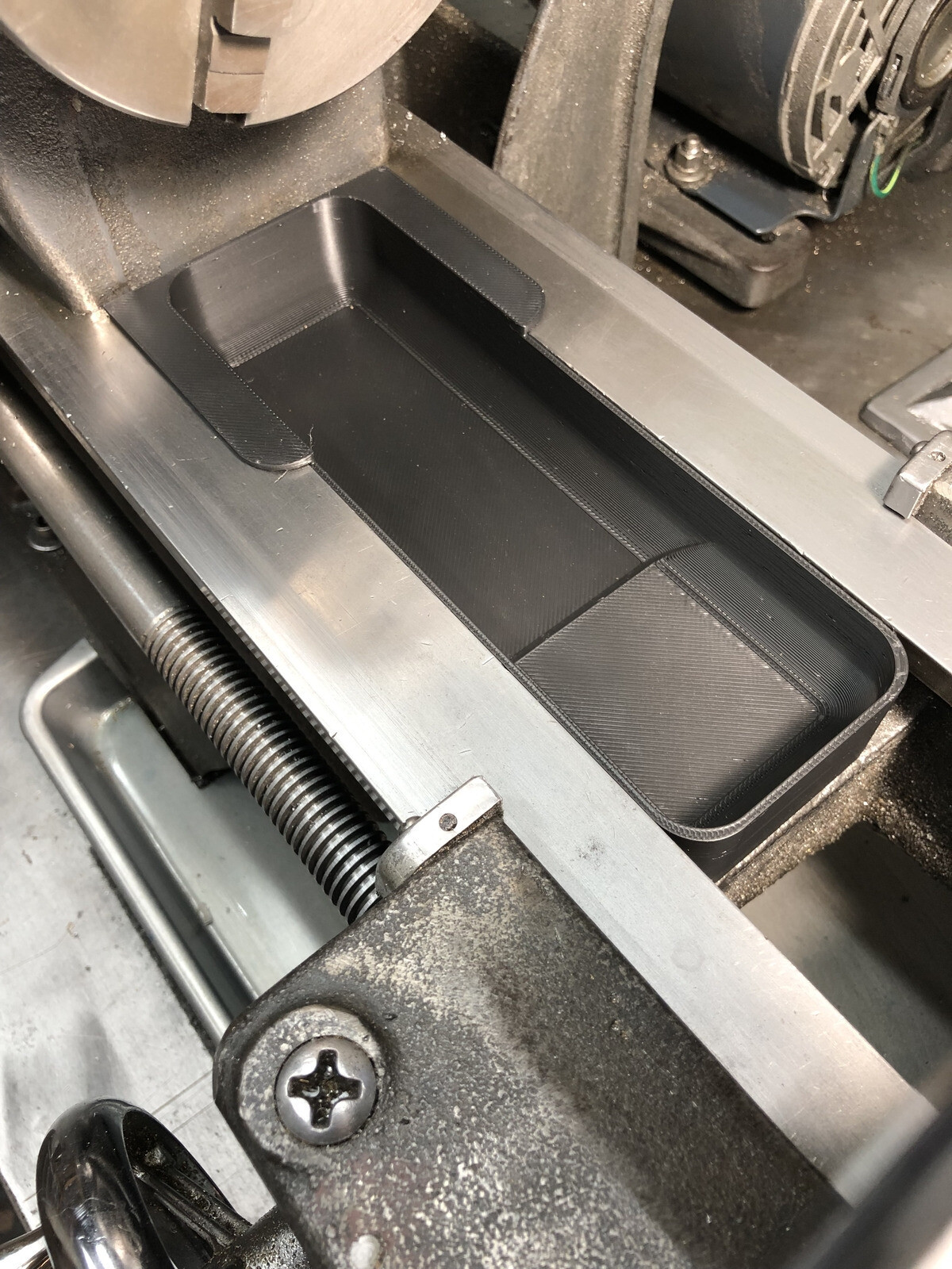 XL Metal Lathe Chip Tray Pan For Atlas / Craftsman 10" & 12" Lathes (Black)