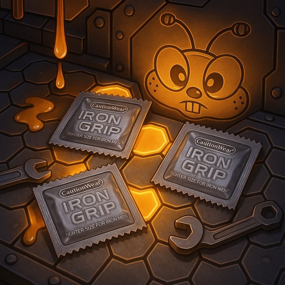 Caution Wear IRON GRIP Condom🍯Small Men's Latex Lubricated Ultra Thin Snug Grip